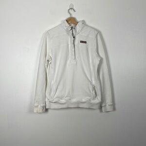 Vineyard Vines Martha's Vineyard white sweatshirt women Medium pullover 1/4 zip